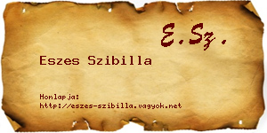 Eszes Szibilla névjegykártya